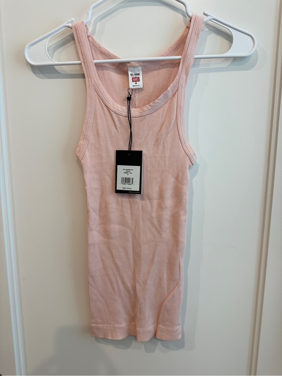 Re/Done Tops - NWT Re/Done Ribbed Light Pink Tank Top